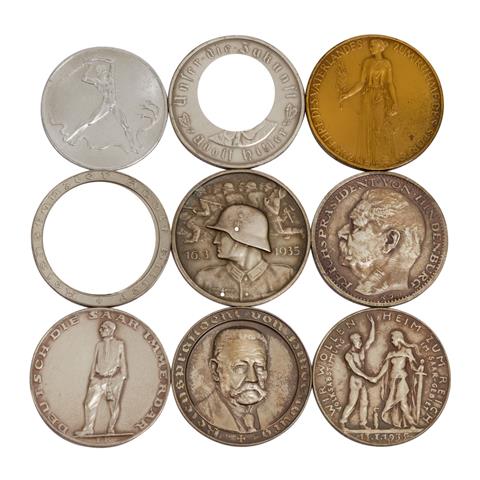9 Medaillen, Deutschland 1933-1945 -