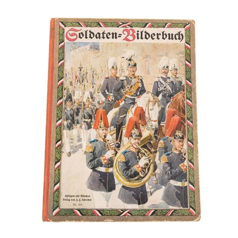 Soldaten-Bilderbuch. 16 Bildertafeln in Farben-
