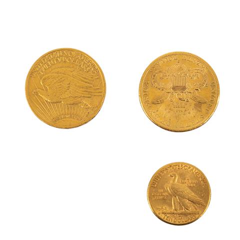 3 x USA in Gold -