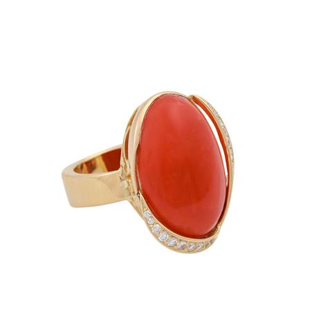 Ring mit roter Edelkoralle,