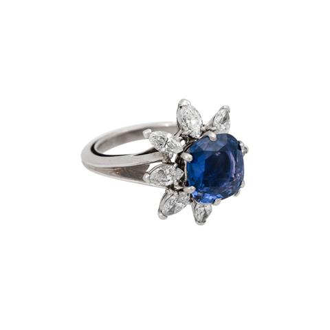 Ring mit feinem blauem Saphir von 2,4 ct,