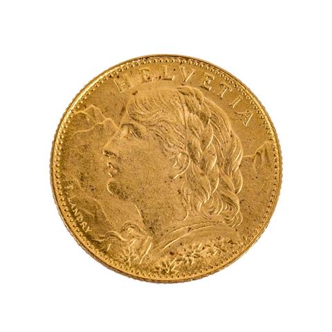 Schweiz - 10 Franken 1922, Vreneli,