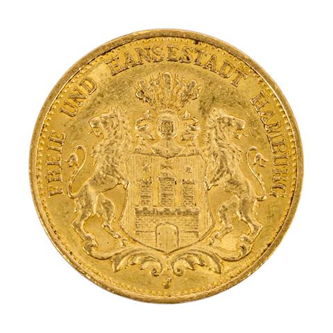 Hamburg/GOLD - 20 Mark 1893 J,