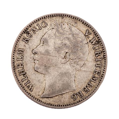 Württemberg - 1/2 Gulden 1861, König Wilhelm I,
