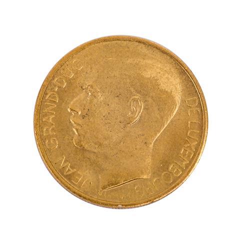 Luxemburg/Gold - 20 Francs 1954, Jean Grand-Duc de Luxembourg,