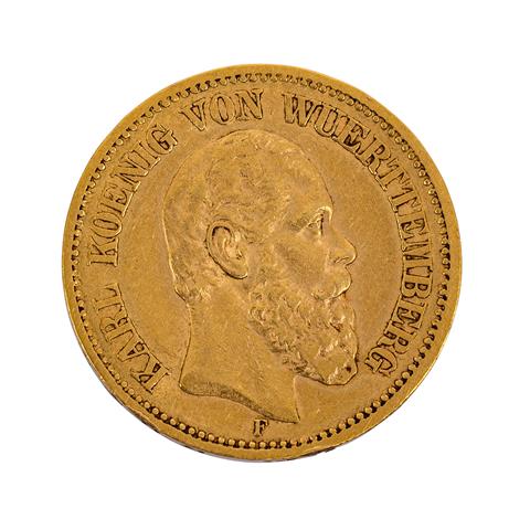 Württemberg/GOLD - 20 Mark 1873 F,