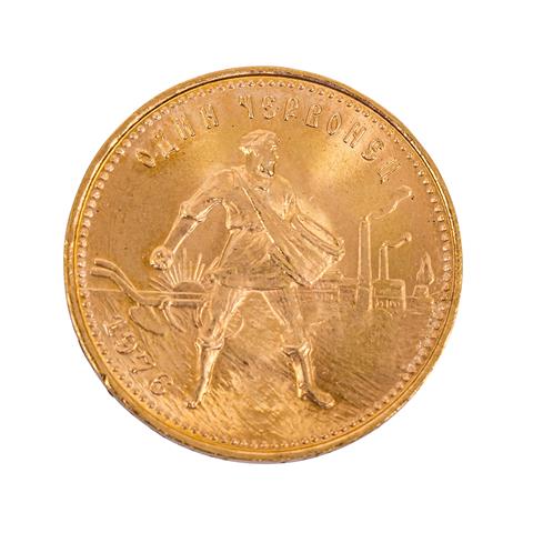 Russland/GOLD - 10 Rubel Tscherwonez 1976,