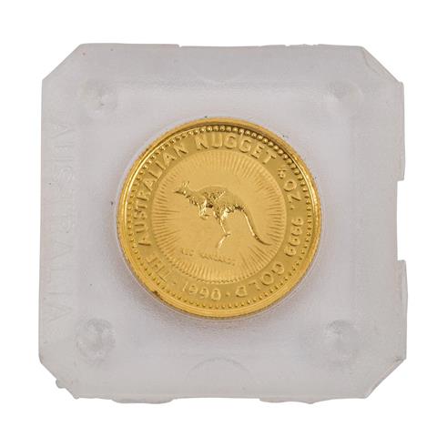 Australian Nugget - 1/10 Unze Gold, 15 Dollars 1990,