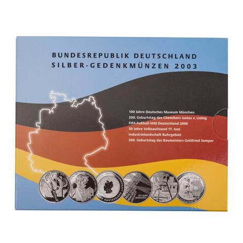 BRD - 10 Euro Silber Gedenkmünzen 2003 in PP,