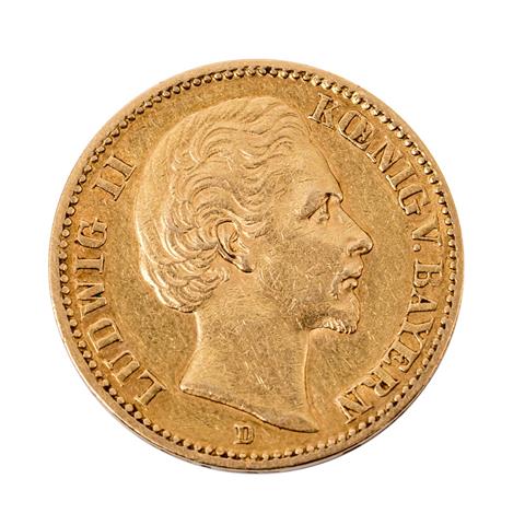 Bayern/GOLD - 20 Mark 1876 D