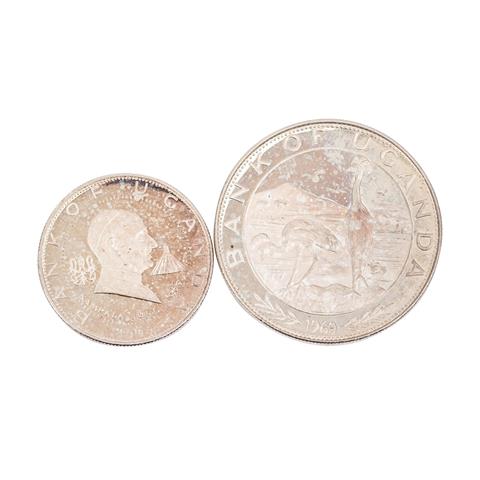 2x Münzen Uganda /SILBER