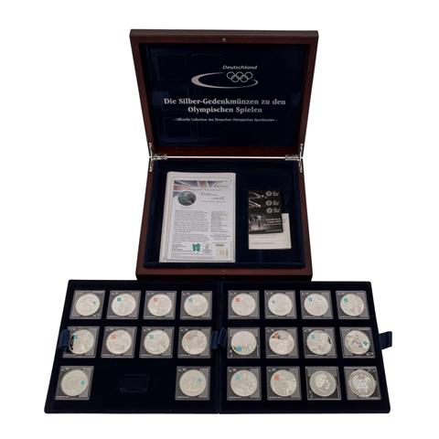 GB - Silber-Gedenkmünzen Sammlung zu den Olympischen Spielen,