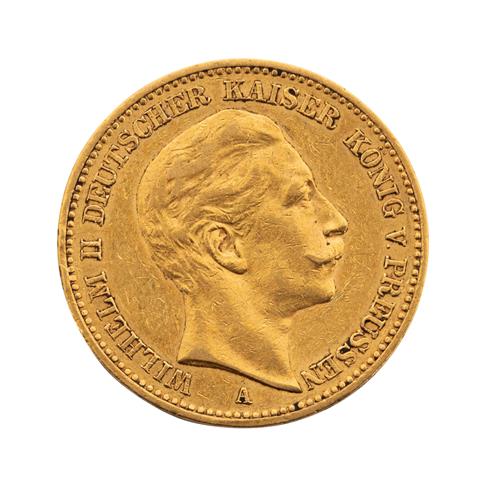 Preussen/GOLD - 20 Mark 1894 A Wilhelm II.,