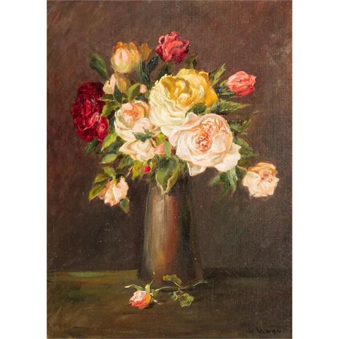 MAYER, K. (Künstler/in 19./20. Jh.), "Stillleben mit Rosen in Vase",