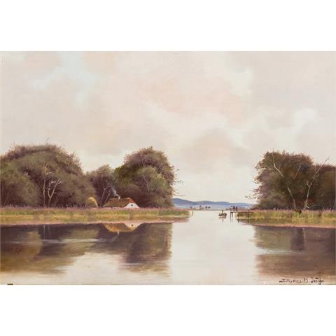 HERSCHEND, OSCAR (1853-1891) "Landschaft bei Silkeborg"