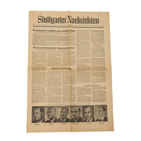 Erstausgabe Stuttgarter Nachrichten, Stuttgart 1946 -