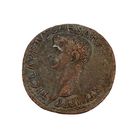 Röm. Kaiserzeit/ Bronze - 1 As 1.Jh.n.Chr., Kaiser Claudius,