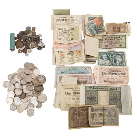 Konvolut Münzen und Banknoten -