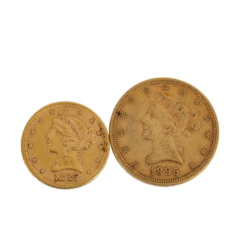Goldmünzen USA. 19.Jh. -