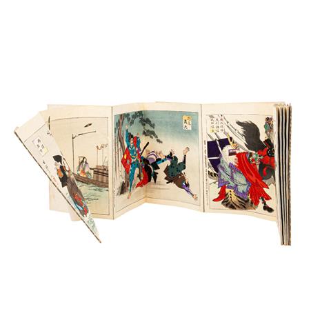 Leporello Holzschnittbuch. JAPAN, 19. Jh..