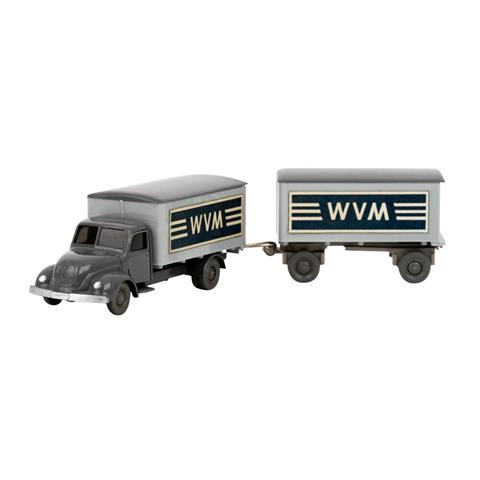 WIKING Magirus WVM, alter Koffer-LKW mit Anhänger 1961-62,