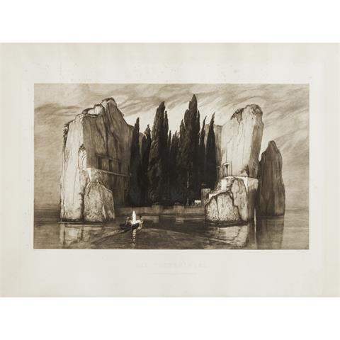 KLINGER, MAX (1857-1920), "Die Toteninsel" nach Arnold Böcklin,