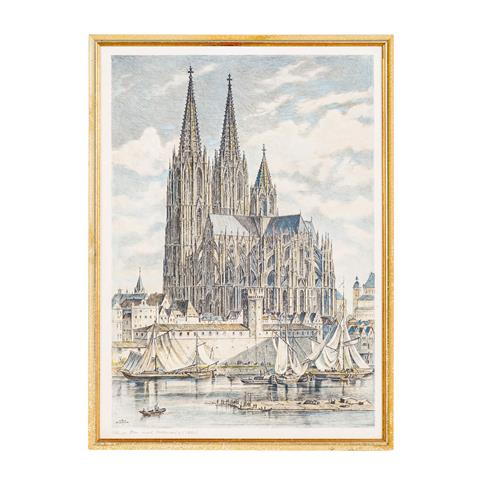 SAALFELD, E., FAKSIMILE NACH (19./20. Jh.), "Kölner Dom nach Vollendung (1880)",