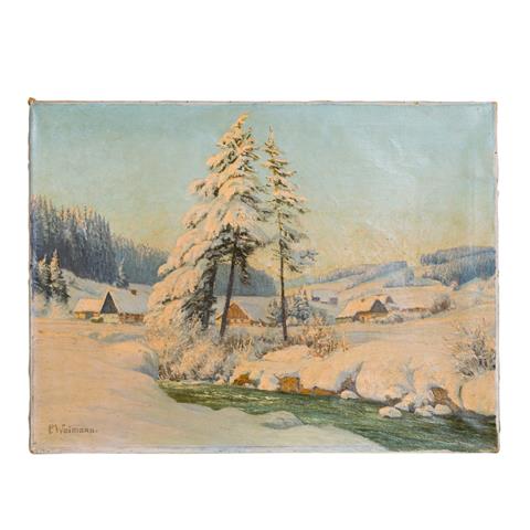 WEIMANN, PAUL (1867-um 1945), "Romantische Winterlandschaft",
