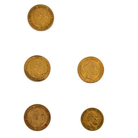 Preussen/GOLD - 4 x 20 Goldmark, 1 x 10 Goldmark.