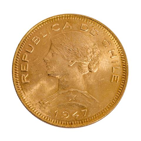 Chile - 100 Pesos 1947, GOLD,