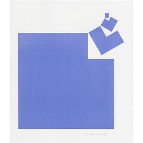 STANKOWSKI, ANTON (1906-1998), "Lilafarbenes Quadrat mit bewegter Ecke",