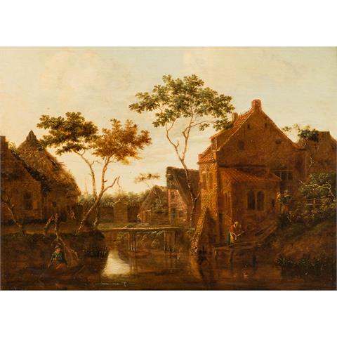 MURANT, Emanuel, ATTRIBUIERT (1622-umd 1700), "Dorf am Kanal",