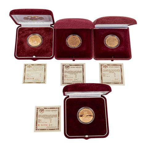4 x Russland in Gold -