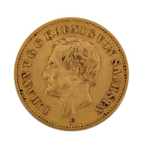 Sachsen/GOLD - 20 Mark 1873 E Johann,