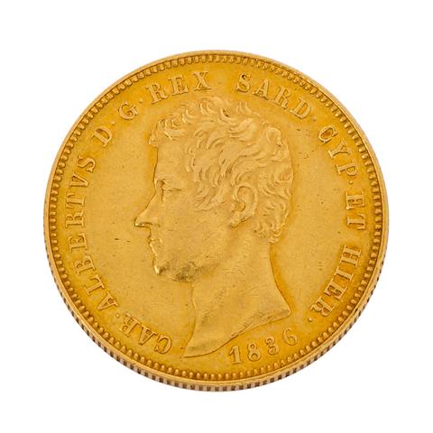 Selten! Italien/Sardinien/GOLD - 50 Lire 1836, Carl Albert,