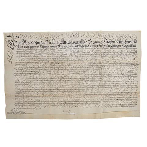 Großer Lehensbrief von 1763,