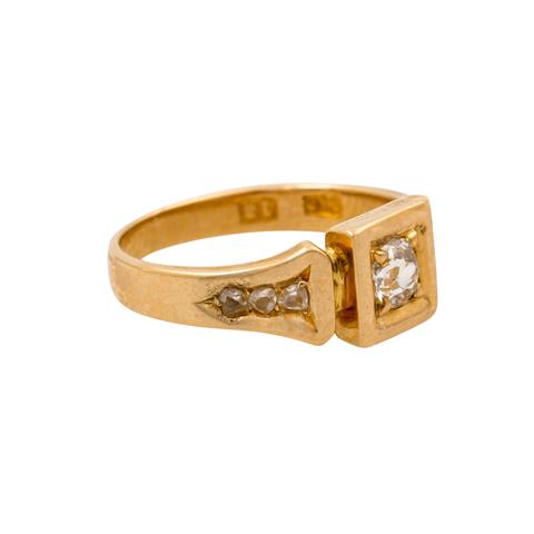 Ring mit Altschliffdiamant von ca. 0,15 ct,