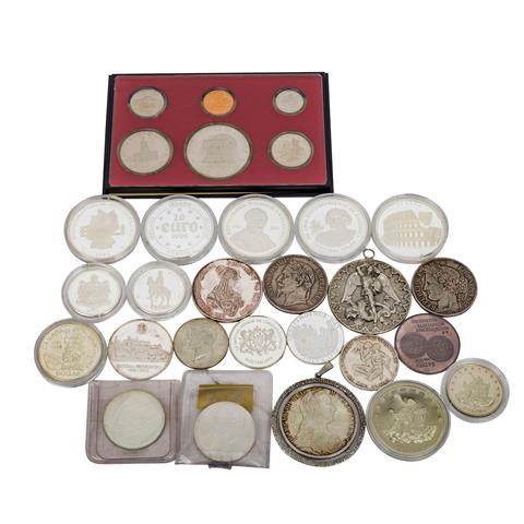Fundgrube, Restsammlung - Mit 10 DM Münzen, Silbermedaillen,