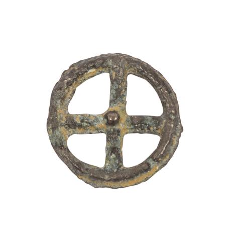 Kelten/Bronze - Radgeld mit 4 Speichen, 3.-1.Jh.v.Chr.,