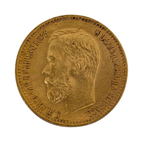 Russland - 5 Rubel 1897, Nikolaus II, Gold,