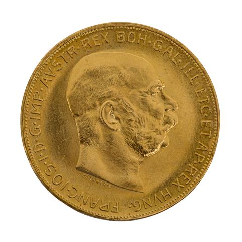 Österreich - 100 Kronen 1915 Neuprägung, Gold,