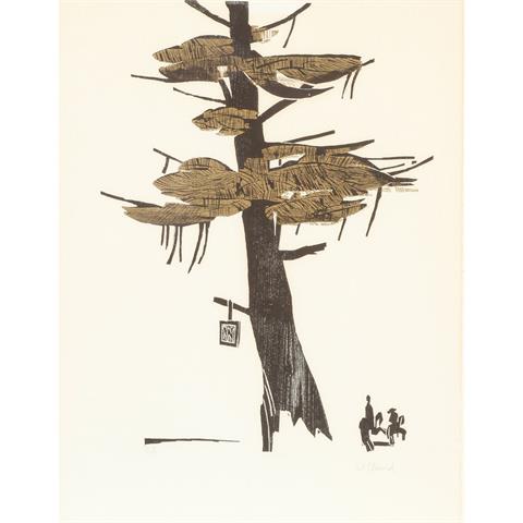 WILLAND, DETLEF (geb. 1935), "Don Quichotte und Sancho Panza unter einem Baum",