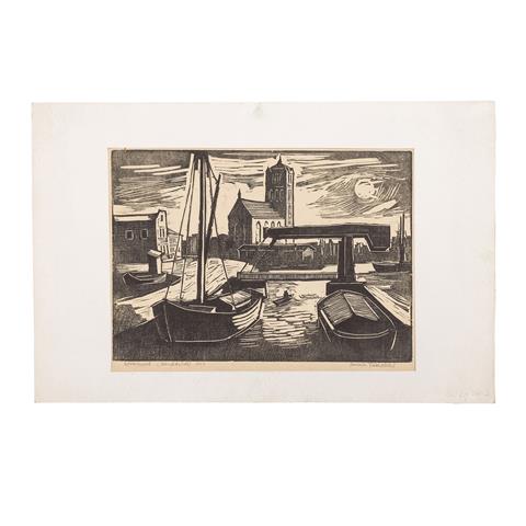 TUCHOLSKI, HERBERT (1896-1984), "Stralsund, der Hafen",
