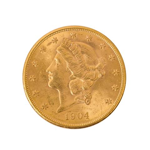 USA/GOLD - 20 Dollars 1904 S Liberty Head,