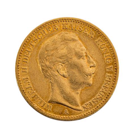 Preussen/Gold - 20 Mark 1889/A, Wilhelm II.,