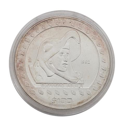 Mexiko - 100 Pesos 1992, SILBER,