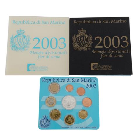 San Marino - KMS 2003, mit  Euro in Silber,