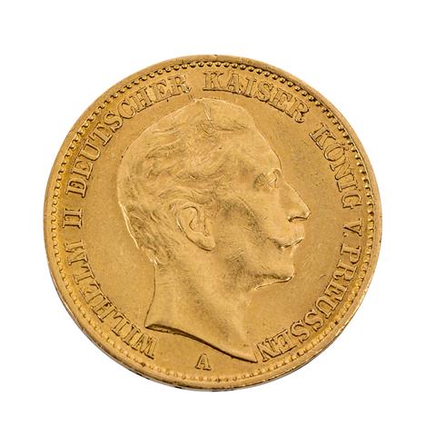Preussen /GOLD - 20 Mark 1910/A, Wilhelm II.,