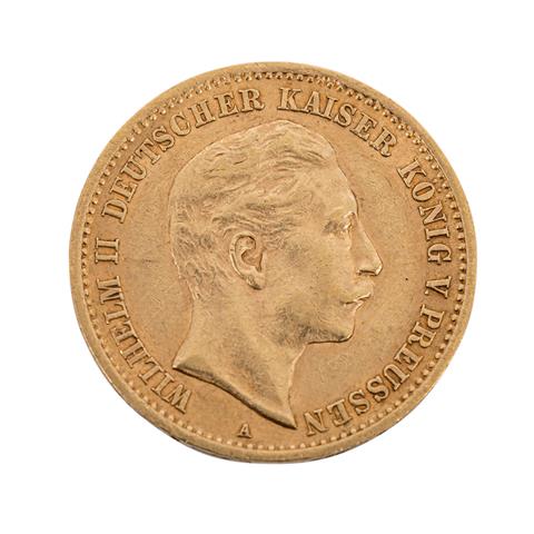Preussen/Gold - 10 Mark 1907/A, Wilhelm II.,
