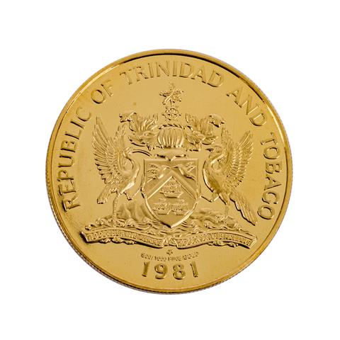 Trinidad & Tobago - 100 Dollars 1981, GOLD,